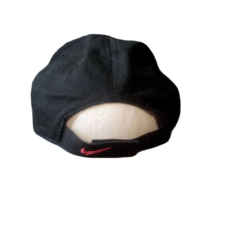 Nike Just Do It Strapback Hat Ball Cap Black w/ Pink Swoosh Toddler Size